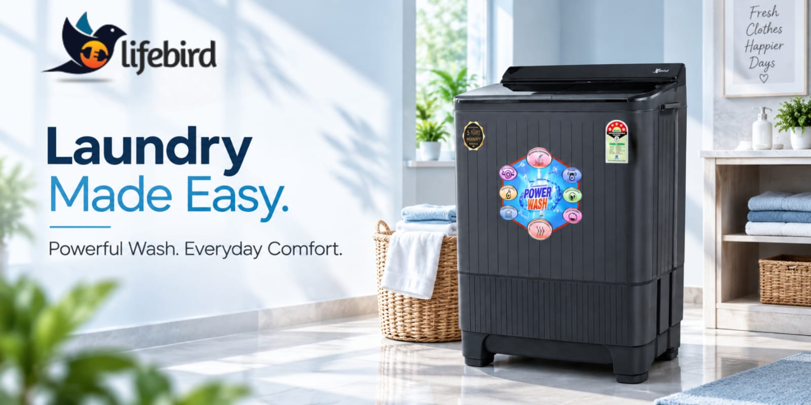 Laundry Made Easy with Lifebird Washing Machine